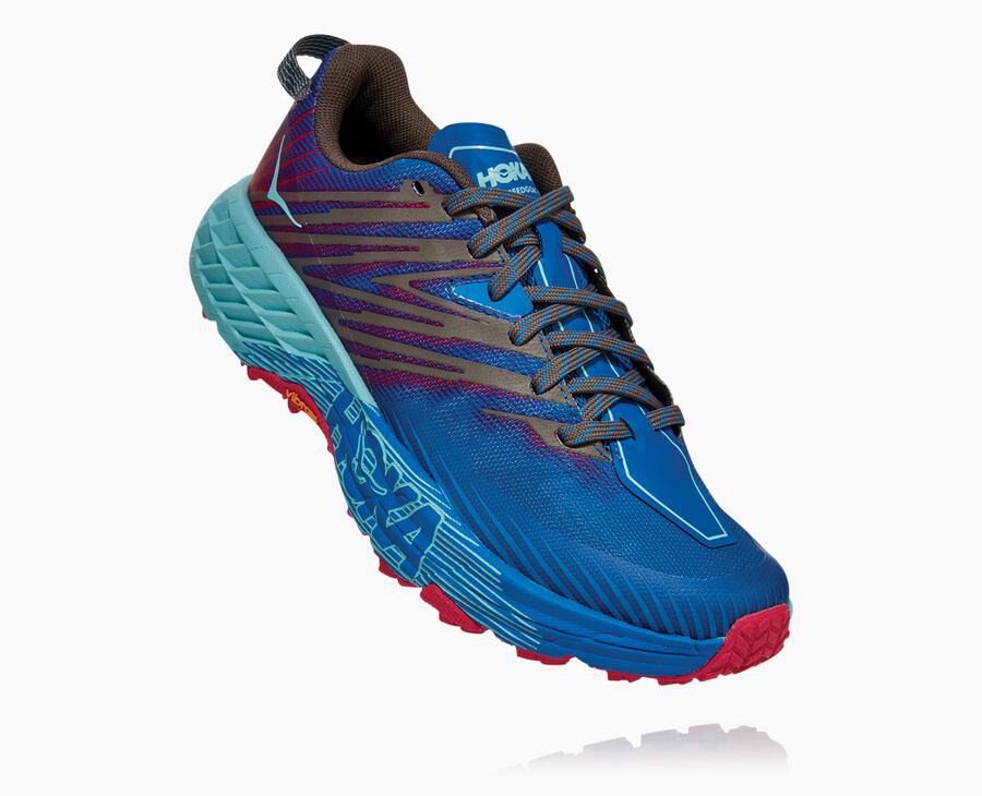 Zapatillas Trail Hoka One One Mujer - Speedgoat 4 - Azules - WIL294706